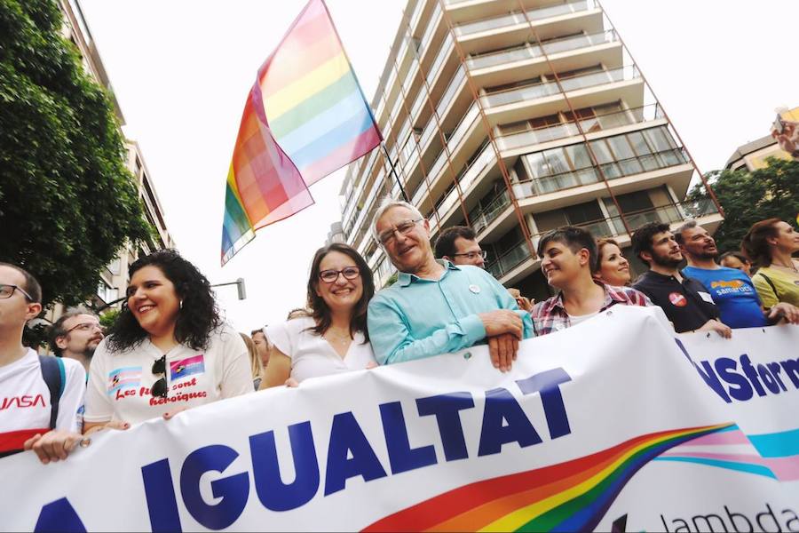 Miles de personas participan en la marcha que recorre el centro de la ciudad entre Navarro Reverter y la plaza del Ayuntamiento