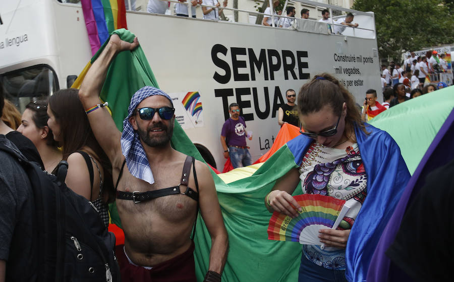 Miles de personas participan en la marcha que recorre el centro de la ciudad entre Navarro Reverter y la plaza del Ayuntamiento