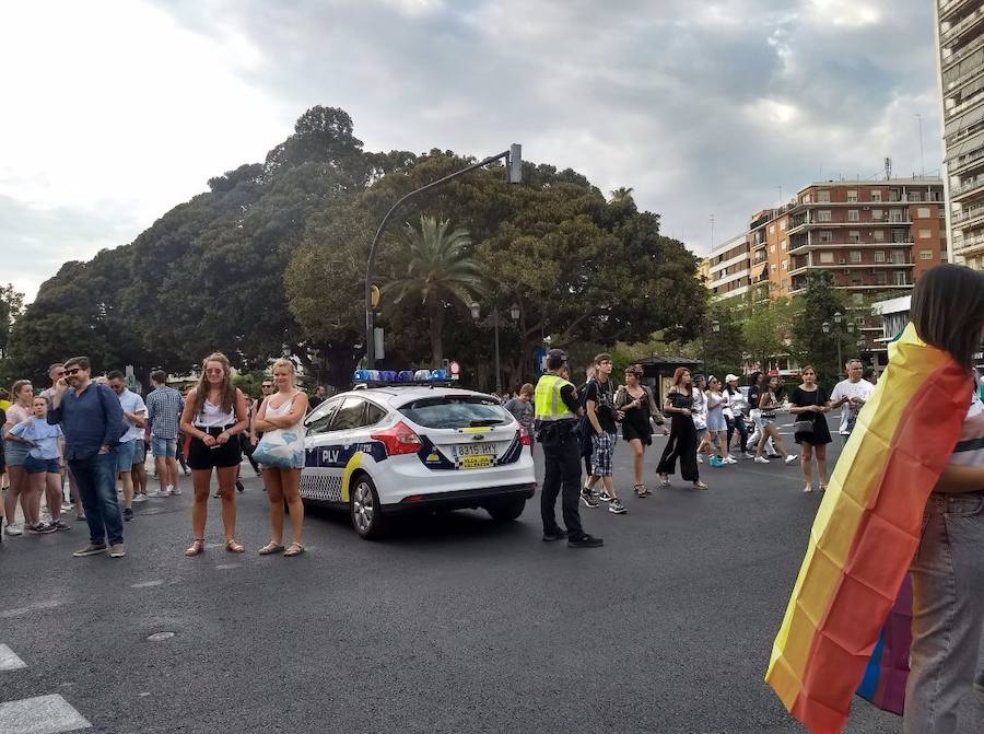 Miles de personas participan en la marcha que recorre el centro de la ciudad entre Navarro Reverter y la plaza del Ayuntamiento