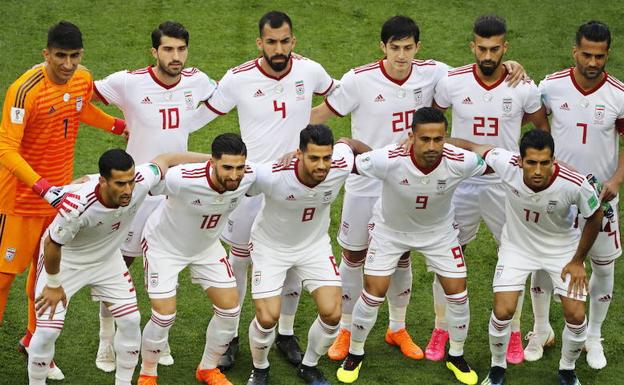 Los jugadores de la selección de Irán.