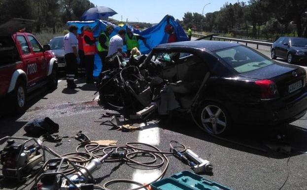 Lugar del accidente en el que perdió la vida el joven valenciano.