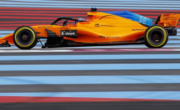 Fernando Alonso, en el GP de Francia. 