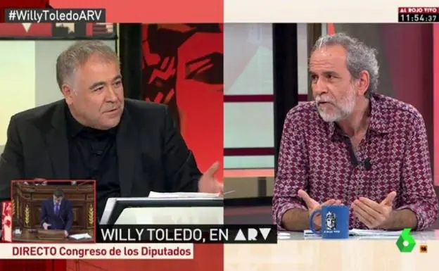 Tenso enfrentamiento entre Willy Toledo y Ferreras en 'Al rojo vivo'