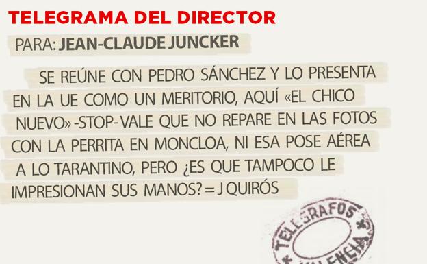 Telegrama para Jean-Claude Juncker