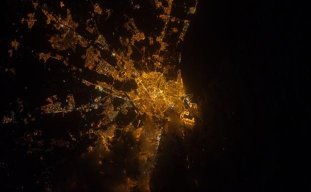 Imagen desde la ISS de Valencia el 4 de agosto de 2012.