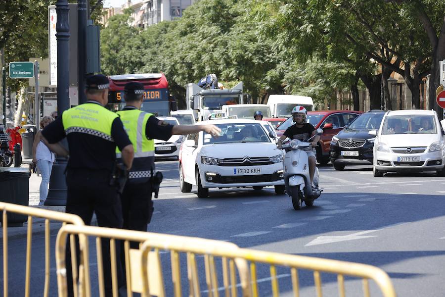 Fotos: Monumental atasco en Valencia