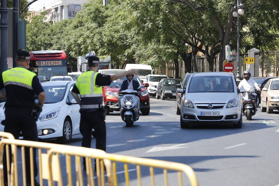 Fotos: Monumental atasco en Valencia