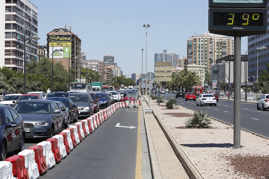 Fotos: Monumental atasco en Valencia