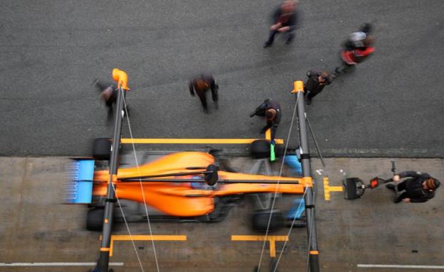 Fernando Alonso a bordo de su McLaren