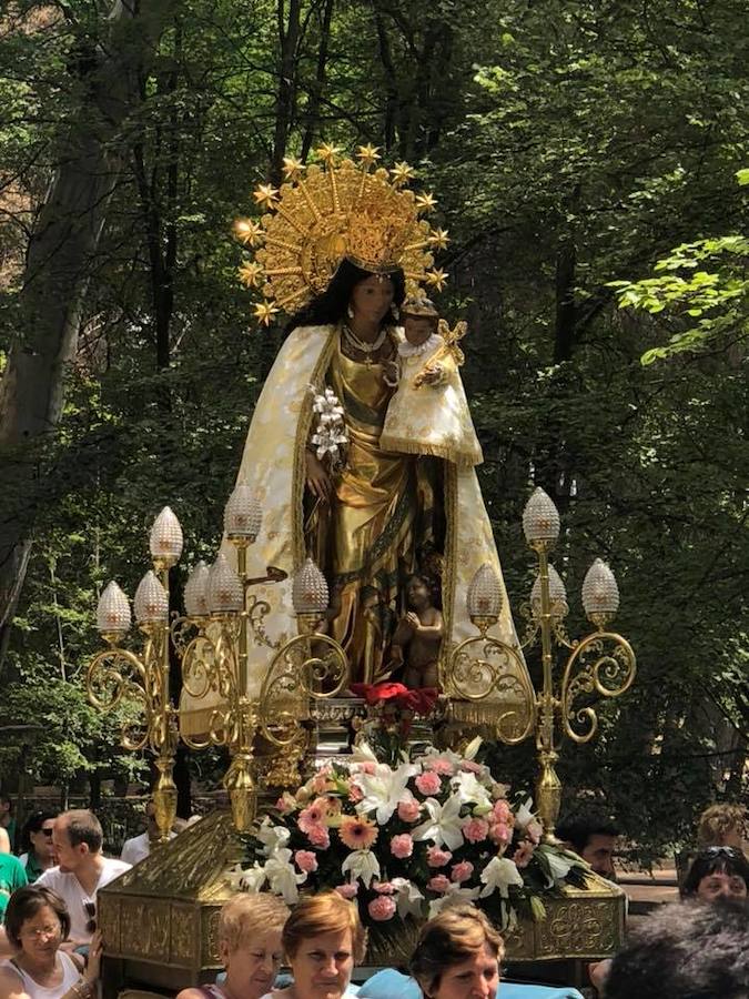 La imagen peregrina de la Virgen de los Desamparados visita este fin de semana la localidad valenciana de Llíria dentro de los actos previstos por la celebración del Año Santo Jubilar en honor a San Vicente Ferrer. El patrón de la ciudad de Valencia es también el patrón de la capital de Camp de Túria. La acogida a la imagen peregrina se vivió con especial emoción al portar la talla del santo valenciano al encuentro de la Geperudeta. El acto más emotivo de los previstos en el programa de festejos ha sido la visita de la Virgen de los Desamparados a la Ermita de San Vicente Ferrer, un paraje de especial devoción para los habitantes de Llíria.