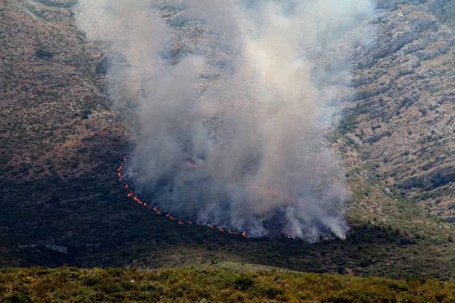 Fotos: Arde el parque natural del Montgó