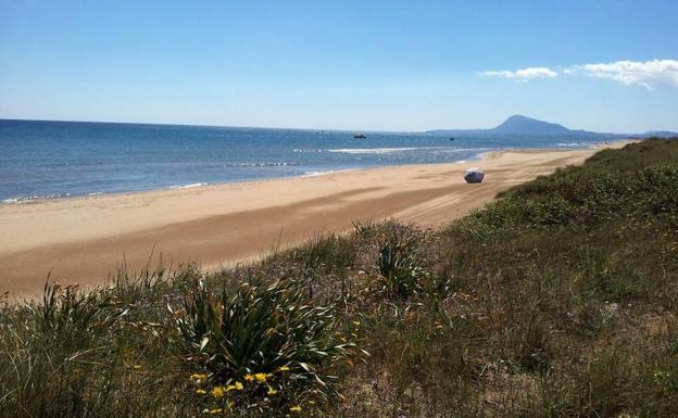 Imagen de la playa natural de Oliva. 