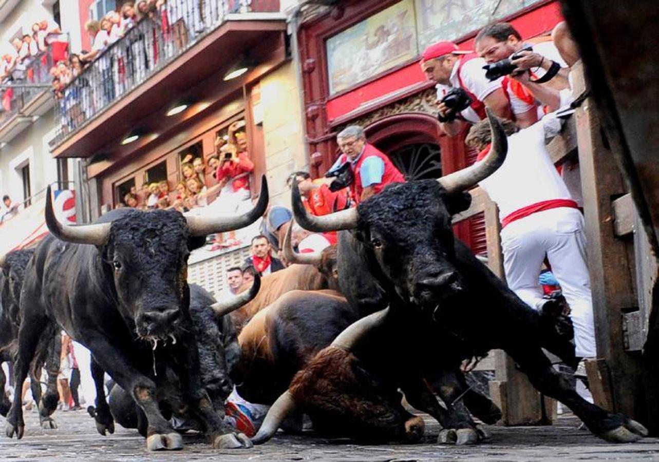 La carrera ha sido la más rápida de las fiestas con 2 minutos y 12 segundos de duración y siete heridos, todos por contusiones