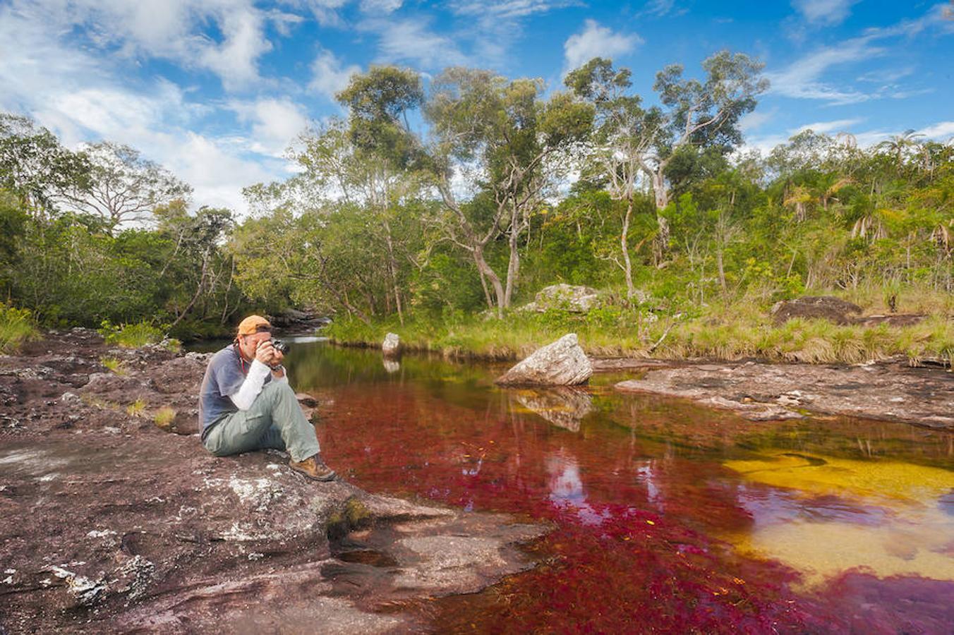 Parece sacado de un cuento pero en realidad se encuentra en Colombia (a unos 150 kilómetros al sur de la capital, Bogotá). El Caño Cristales o el río de colores, como también es conocido, es una de las bellezas naturales del planeta. Su singularidad se encuentra en su recital cromático que parece sobrenatural. Considerado por muchos como el río más bonito del mundo se conserva virgen. Con una riqueza biológica única, recorre alrededor de 100 kilómetros de la Serranía de la Macarena, un conjunto rocoso de 1.200 millones de años de antigüedad.