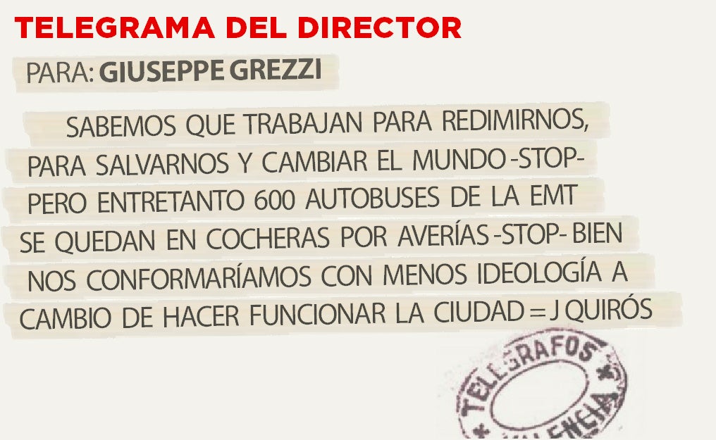 Telegrama para Giuseppe Grezzi