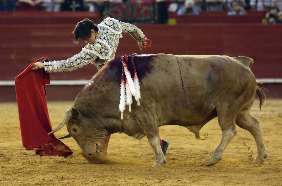 Roca Rey corta dos orejas y sale por la puerta grande de Valencia; El cartel lo completaban Josemari Manzanares y Sebastián Castella con astados de Núñez del Cuvillo