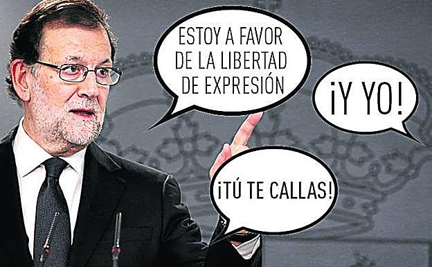 Omnipresente. Rajoy es habitual en estas bromas. Esta alude a la propuesta del PP sobre la Ley de Protección del Honor