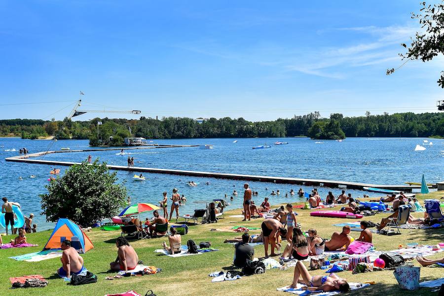Imágenes de Alemania, donde también sufren ola de calor.
