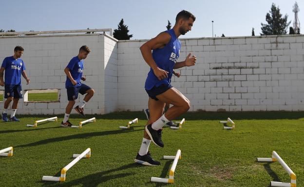 Montoya, durante un entrenamiento en Paterna. 