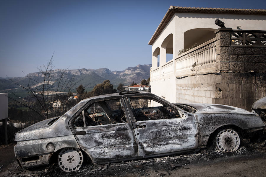 Fotos: Así han quedado las casas tras el incendio de LLutxent