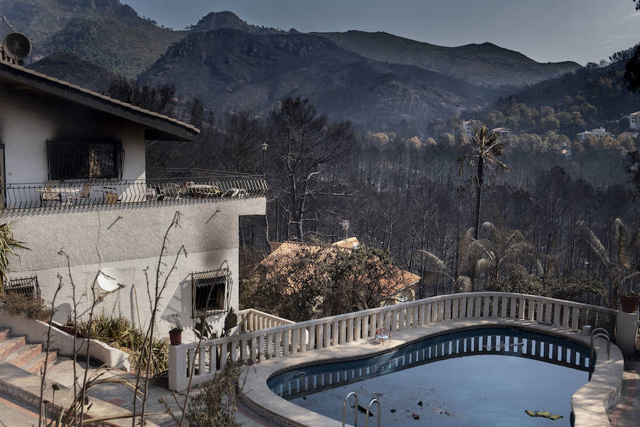 Fotos: Así han quedado las casas tras el incendio de LLutxent