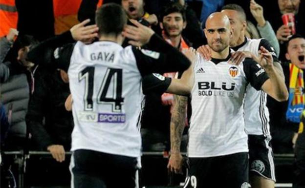 Zaza, tras un gol contra el Betis.