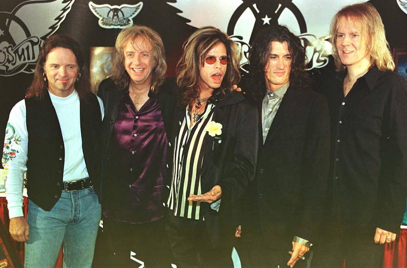 Componentes de Aerosmith en 2001.