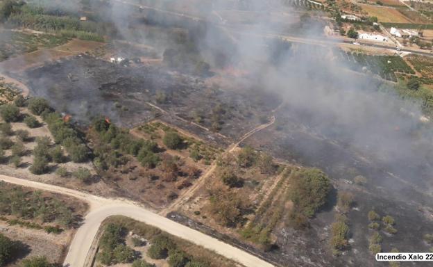 Incendio en Xaló