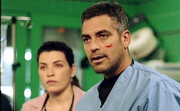 George Clooney, en una escena de 'Urgencias'. 
