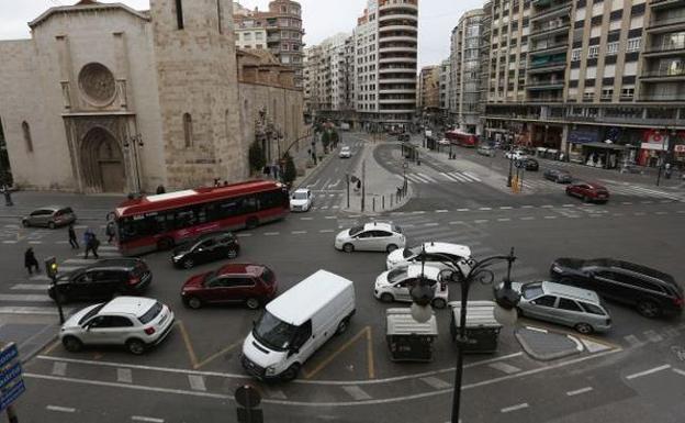 Vista de la plaza de San Agustín en Valencia. 