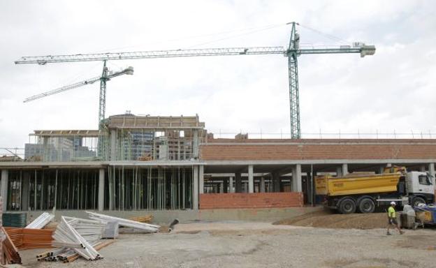 Las obras del colegio 103 de Valencia, que estarán acabadas de cara al curso 2019-2020.