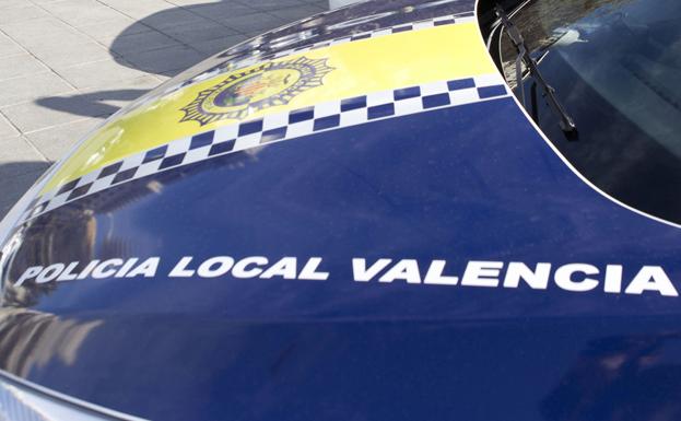 Un coche patrulla de la Policía Local de Valencia. 