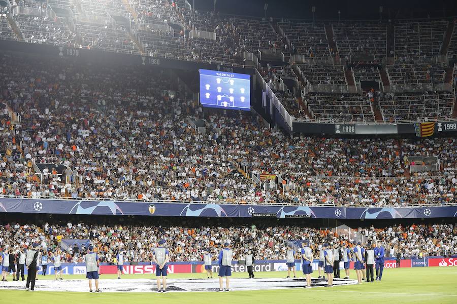 Estas son las mejores imágenes del partido de la primera jornada de Champions en Mestalla