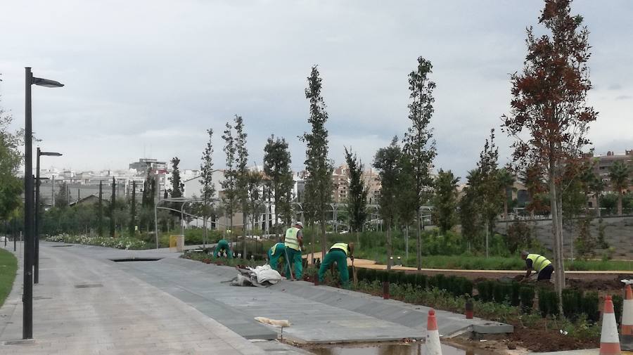 El Parque Central de Valencia comienza a ser una realidad. El avance de las obras ya permite ver cómo será uno de los pulmones de la ciudad y otro punto de encuentro para el deporte y el ocio.