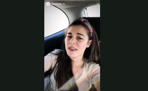 Mireia Mollà en el vídeo que publicó en redes sociales.