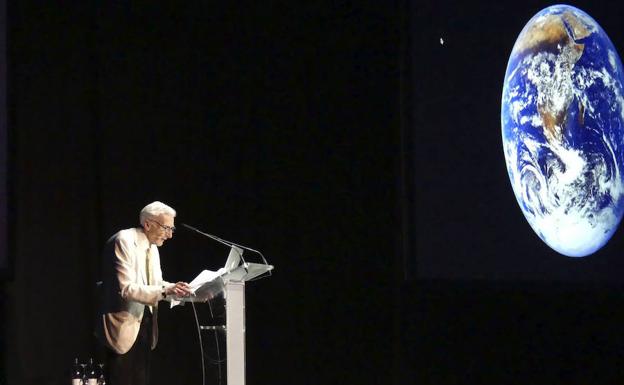 El astrofísico Martin Rees, durante una conferencia en Adeje (Tenerife) en 2016.