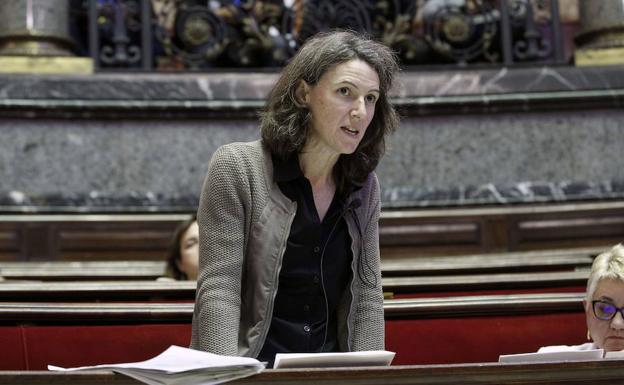 María Oliver, durante un pleno del Ayuntamiento.