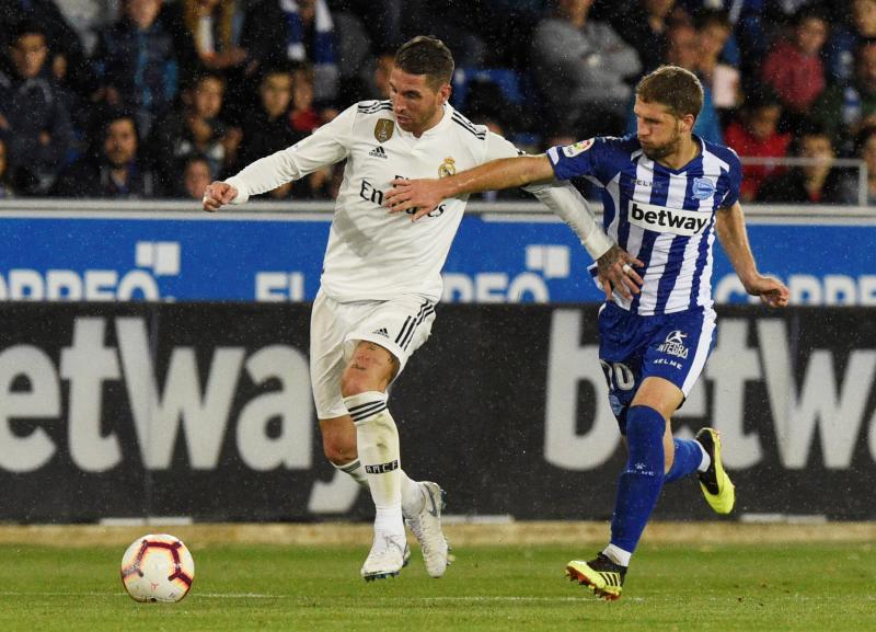 Ramos, en un lance del partido.