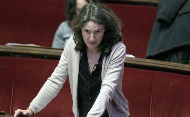 María Oliver, durante una intervención en un Pleno del Ayuntamiento de Valencia.