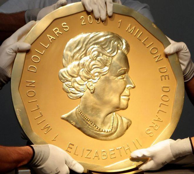 la moneda 'Big Maple Leaf' de un millón de dólares de valor facial