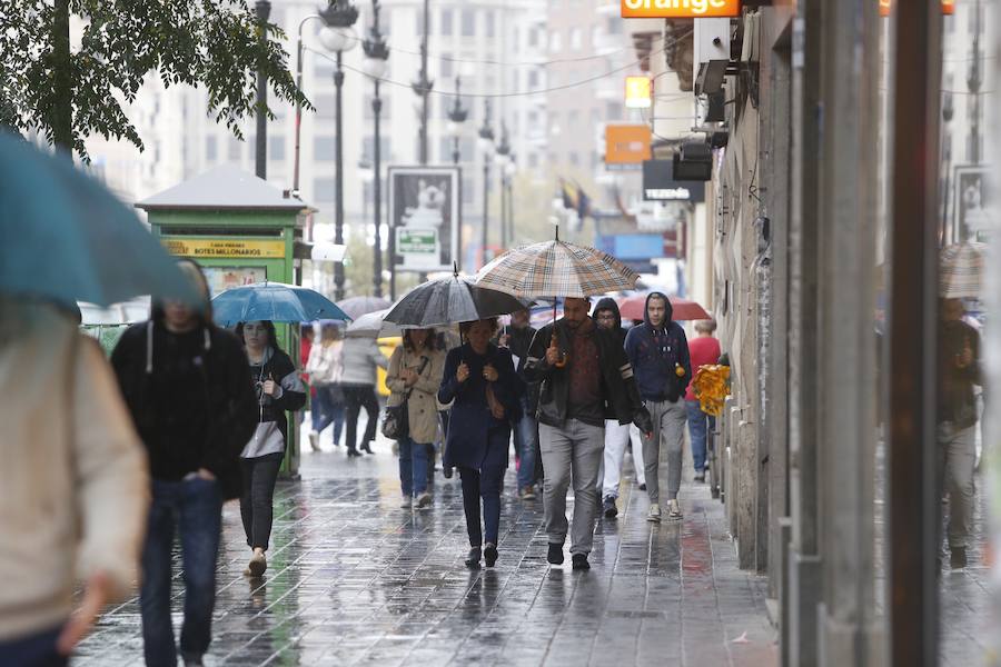 La ciudad de Valencia durante el temporal de gota fría.