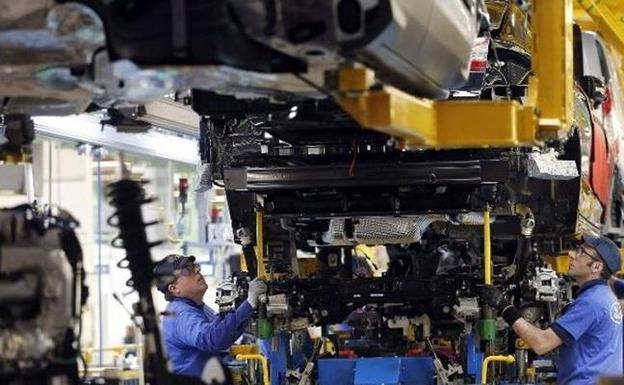 Trabajadores de Ford en Valencia. 