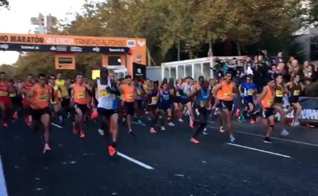 Vídeo de la salida del Medio Maratón de Valencia 2018