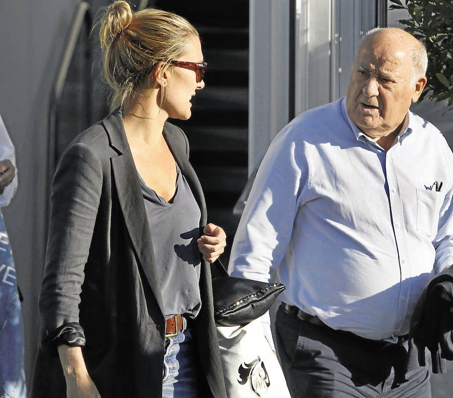 Amancio Ortega y su hija Marta. 