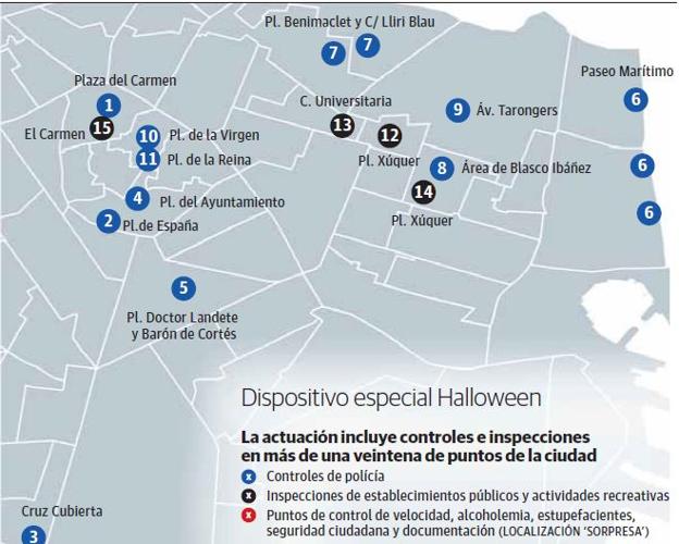 Halloween en Valencia | Los controles de alcoholemia, velocidad y drogas la noche de Halloween en Valencia