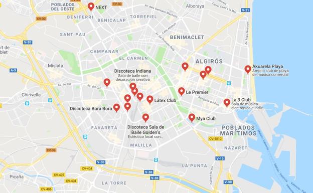 Todas las discotecas que hay en Valencia: dirección, cómo llegar y teléfonos
