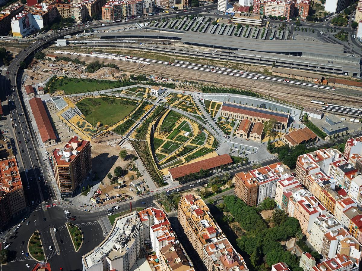 Parque central de Valencia: vistas aéreas