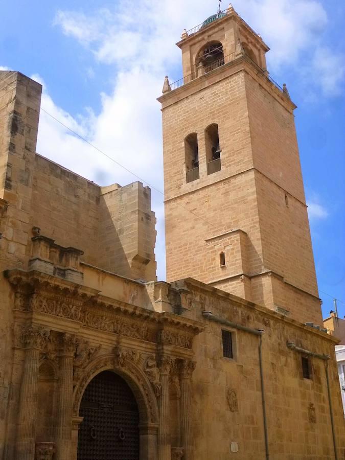 Catedral de Orihuela | También llamada Santa Iglesia Catedral del Salvador y Santa María de Orihuela, este templo fue iniciado en el siglo XIII sobre restos visigodos e hispano-árabes. También de estilo gótico valenciano, se fue ampliando con el transcurso de los años, dejando la torre como su zona más antigua. El claustro también es uno de sus rasgos más emblemáticos, repleto de columnas y de gran belleza renacentista. 