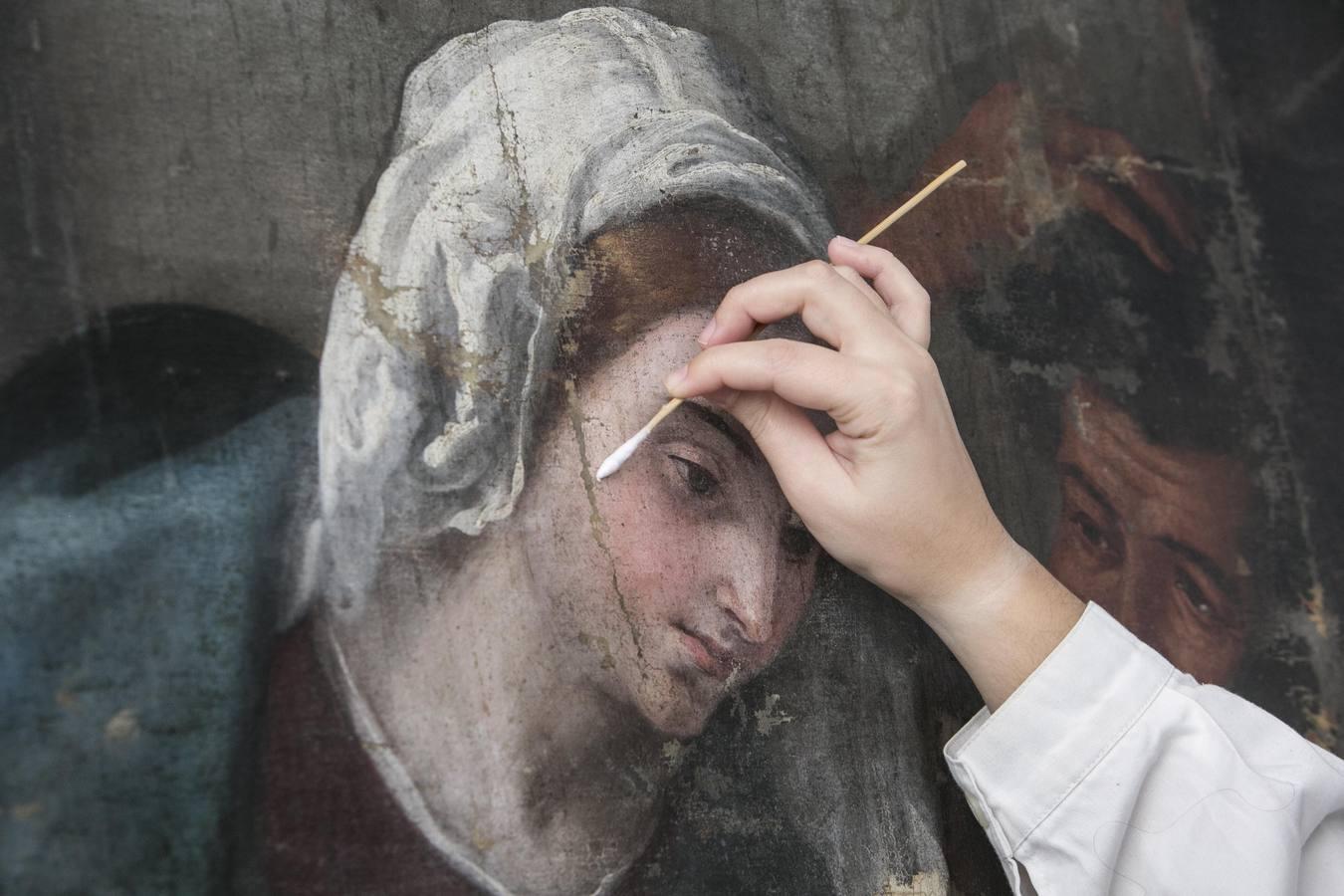 Conservación. Esta obra presentaba un mejor estado que su vecina en el retablo de la iglesia de Andilla.