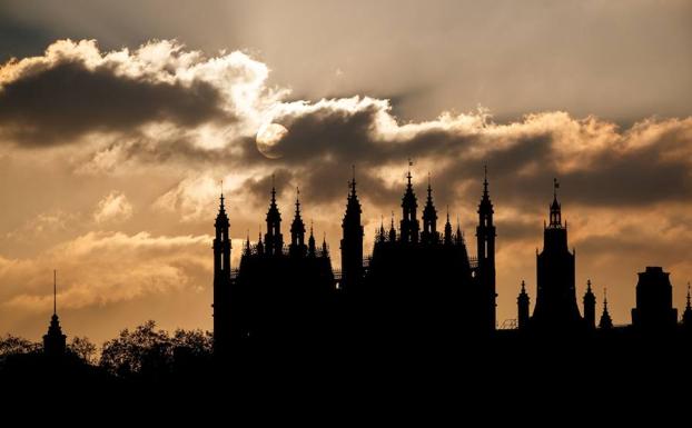 Vista del Parlamento de Londres. 